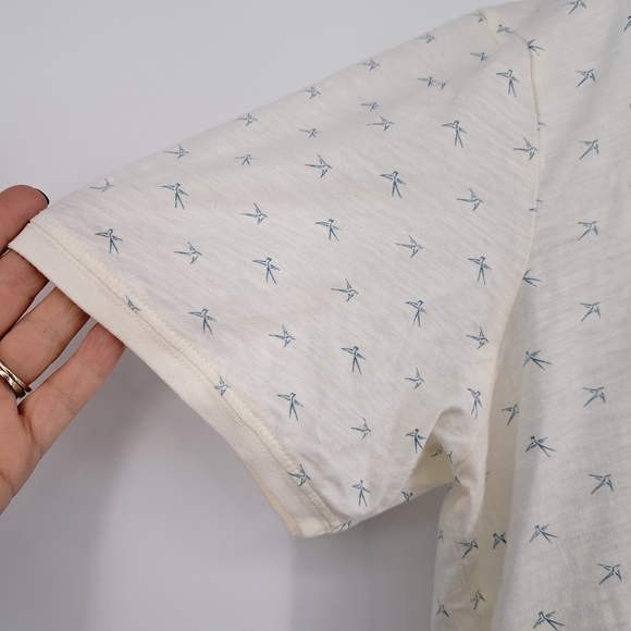 Selected Homme 100% Organic Cotton O Neck Egret Birds Print Shirt Size XXL‎ - Picture 4 of 12